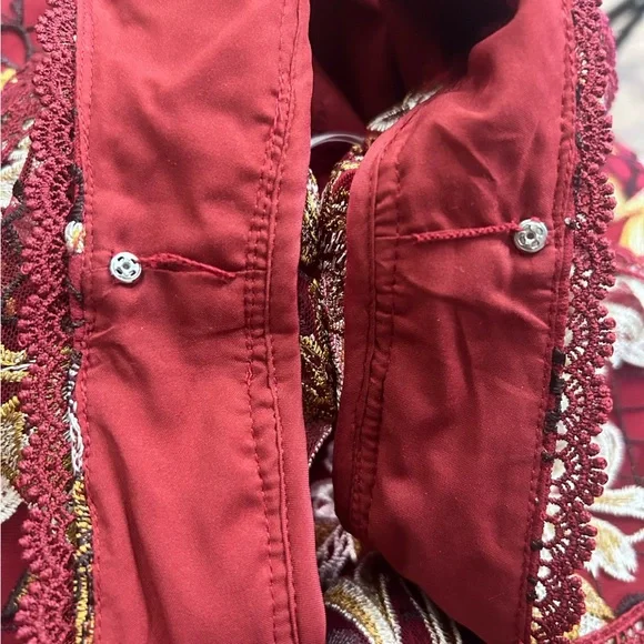 MARCHESA NOTTE Embroidered Guipure Tea Dress 4 Floral Metallic Party Evening - Picture 13 of 16